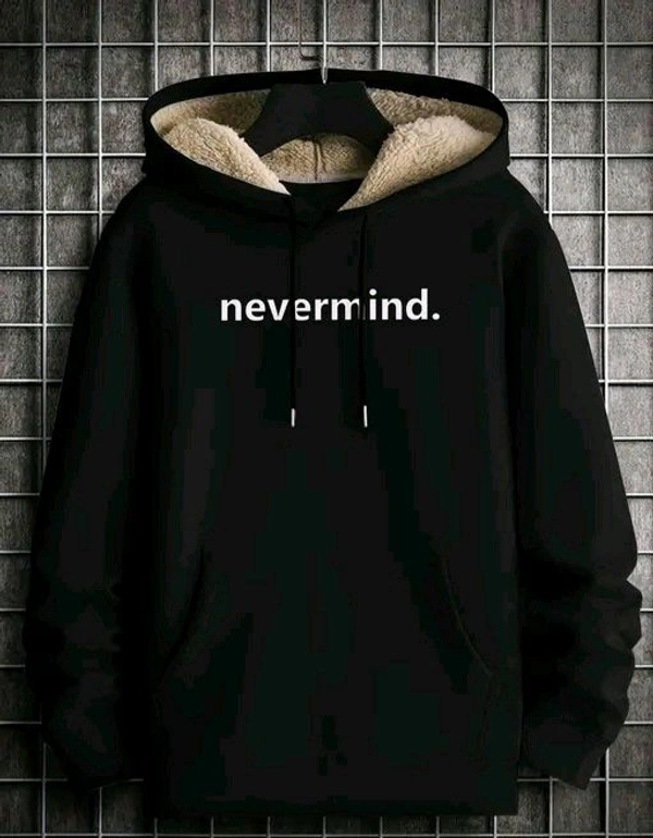 Men's Hooded Neck Sweatshirt | Trendy Hoodie - XL, Black