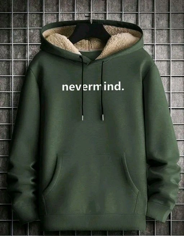 Men's Hooded Neck Sweatshirt | Trendy Hoodie - S, Green