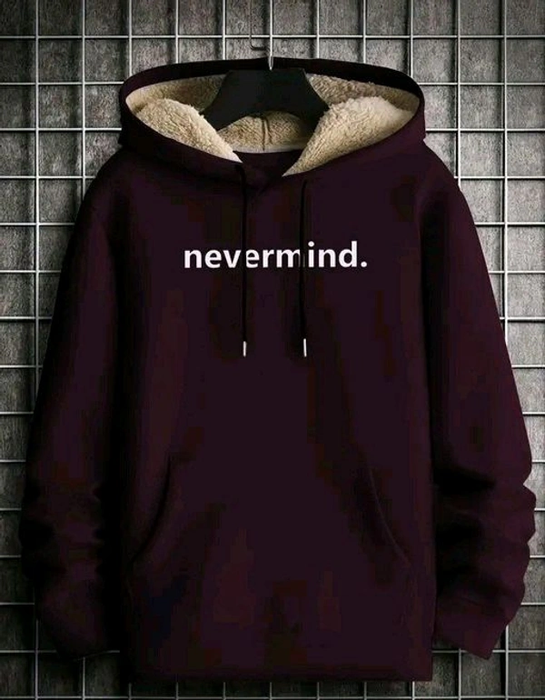 Men's Hooded Neck Sweatshirt | Trendy Hoodie - S, Maroon