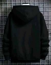 Men's Hooded Neck Sweatshirt | Trendy Hoodie - Black, M