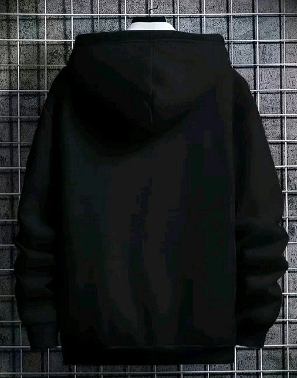 Men's Hooded Neck Sweatshirt | Trendy Hoodie - Black, M
