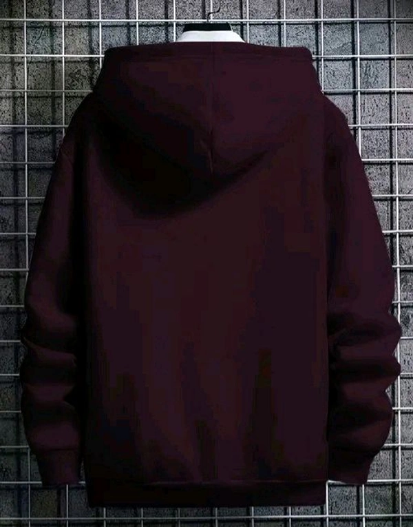 Men's Hooded Neck Sweatshirt | Trendy Hoodie - Maroon, L