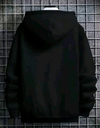 Men's Hooded Neck Sweatshirt | Trendy Hoodie - Black, L