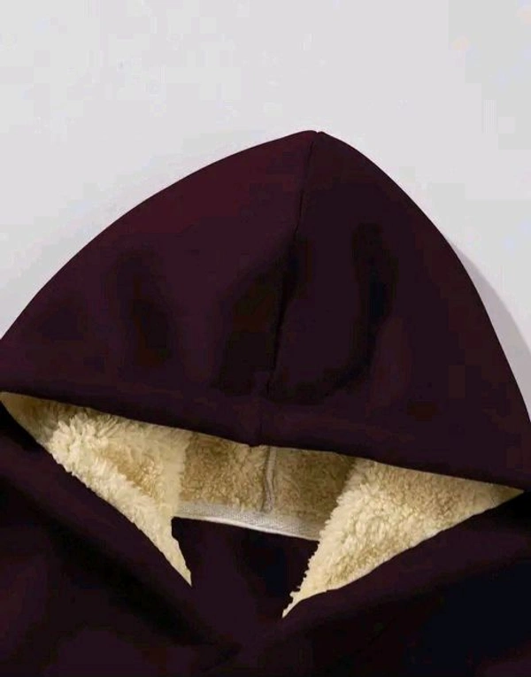 Men's Hooded Neck Sweatshirt | Trendy Hoodie - Maroon, XL