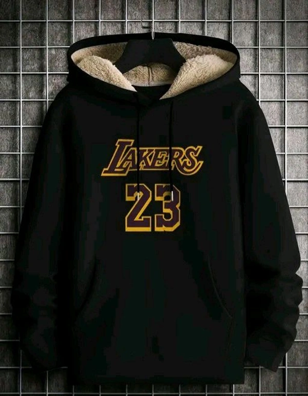 Men's Hooded Neck Sweatshirt | Trendy Hoodie - Black, XL