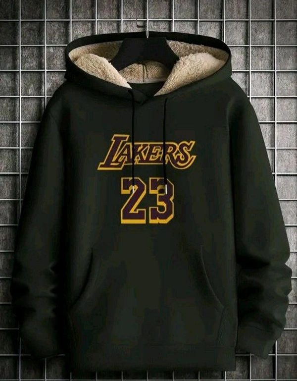 Men's Hooded Neck Sweatshirt | Trendy Hoodie - Mehndi, XXL