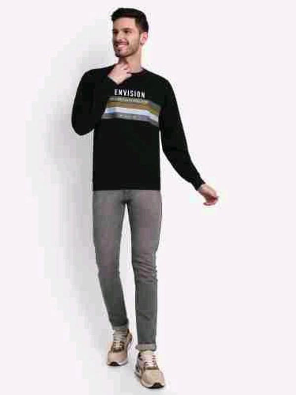 Men Full Sleeve Printed Sweatshirt - L