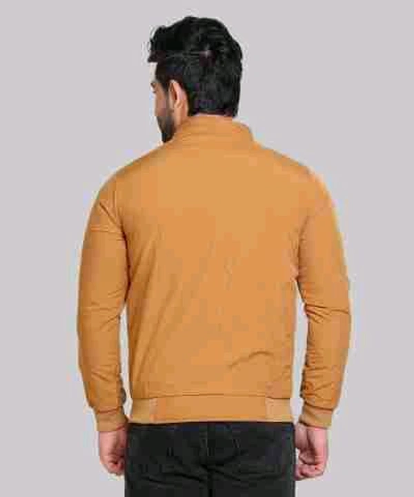 men's high-neck sports jacket - Mustard, L