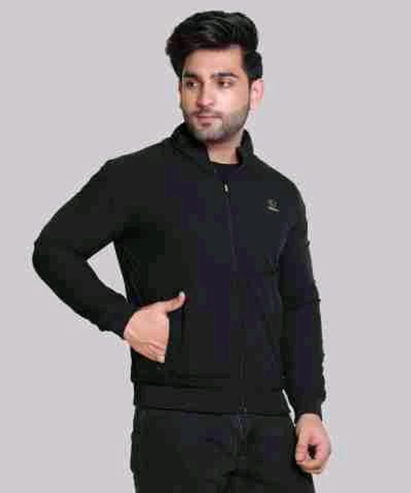 men's high-neck sports jacket - Black, XL