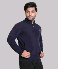 men's high-neck sports jacket - Navy Blue, XL