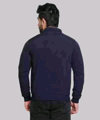men's high-neck sports jacket - Navy Blue, XL