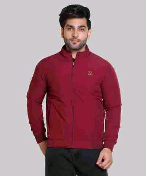 men's high-neck sports jacket - Maroon, XL