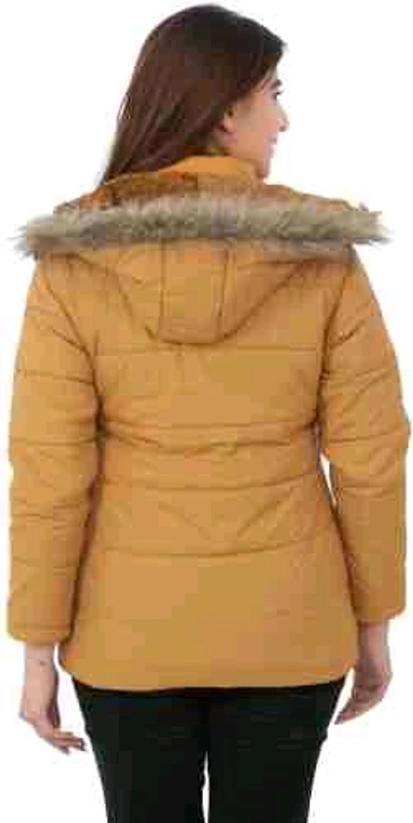 Women's Brown Hooded Quilted Jacket - Stylish and Comfortable - Brown, S