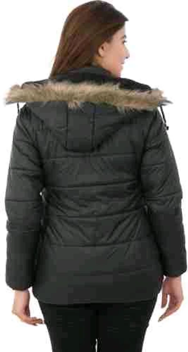 Women's Black Hooded Quilted Jacket - Chic and Functional Outerwear - Black, S