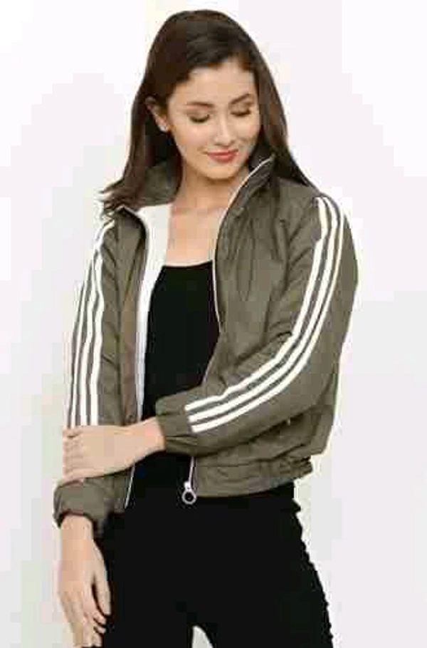 Women's High Neck Windcheater Jacket - Glade Green, S