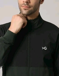 Men's Sporty Windcheater Jacket - Teal, XXL