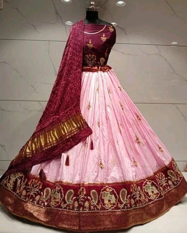 Ralima Jacquard Embroidered Lehenga Set with Badhani Dupatta 