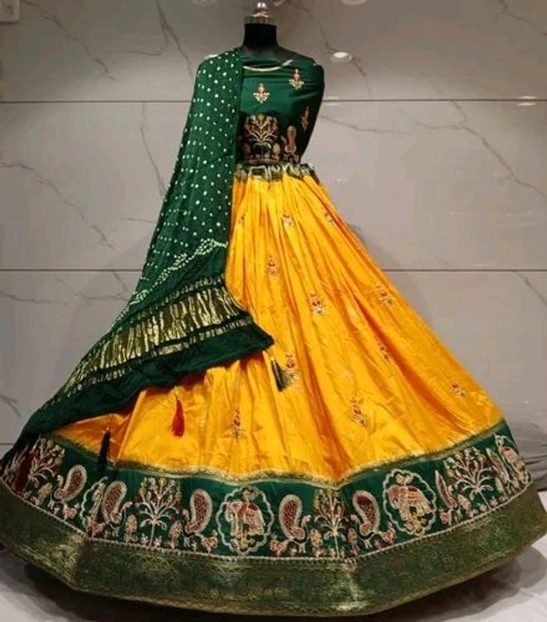 Ralima Jacquard Embroidered Lehenga Set with Badhani Dupatta 