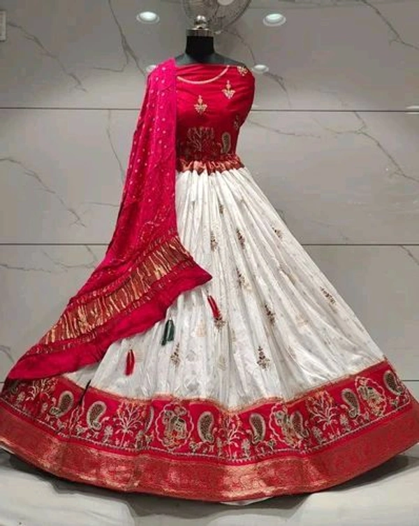 Ralima Jacquard Embroidered Lehenga Set with Badhani Dupatta 