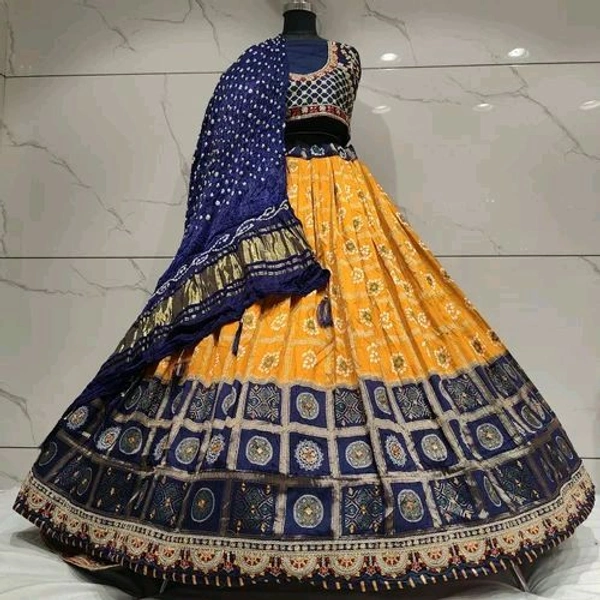 Ralima Embroidered Jacquard Semi Stitched Lehenga Set with Badhani Dupatta