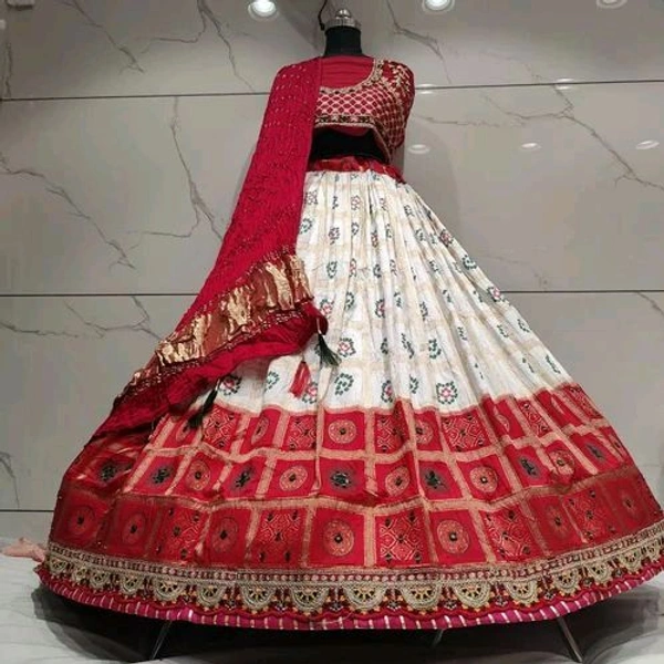 Ralima Embroidered Jacquard Semi Stitched Lehenga Set with Badhani Dupatta