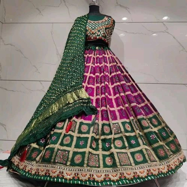 Ralima Embroidered Jacquard Semi Stitched Lehenga Set with Badhani Dupatta