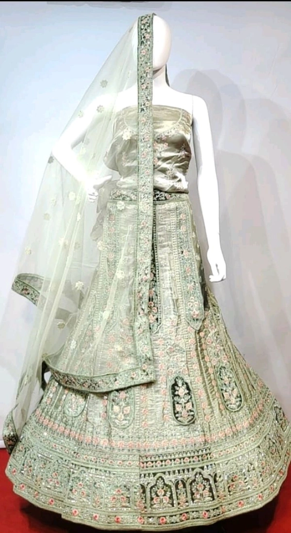 KMD Heavy Handwork Bridal Lehenga Choli With Dupatta 