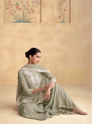 Fashion Hub Women's Embroidered Sharara Set - Neha Collection  - M