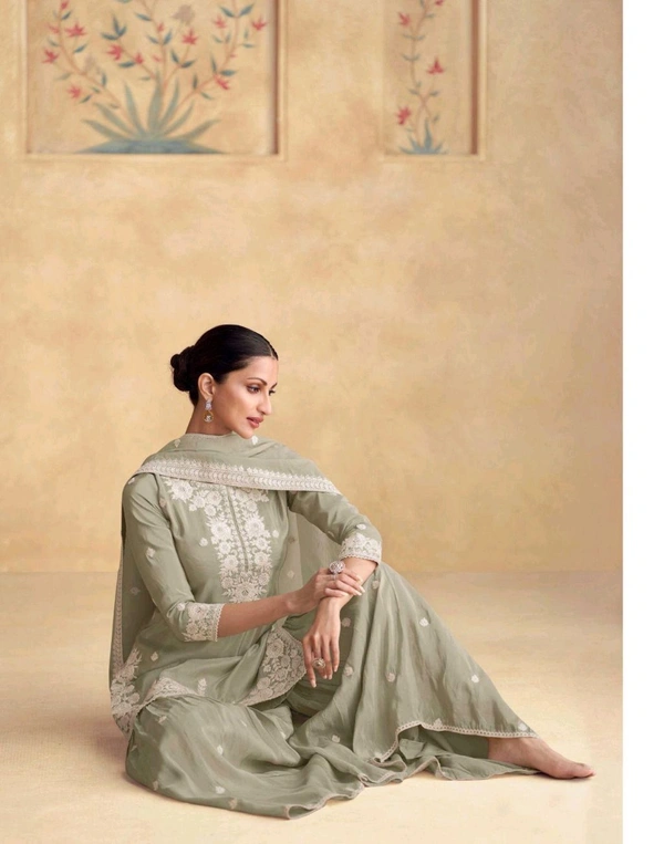 Fashion Hub Women's Embroidered Sharara Set - Neha Collection  - M