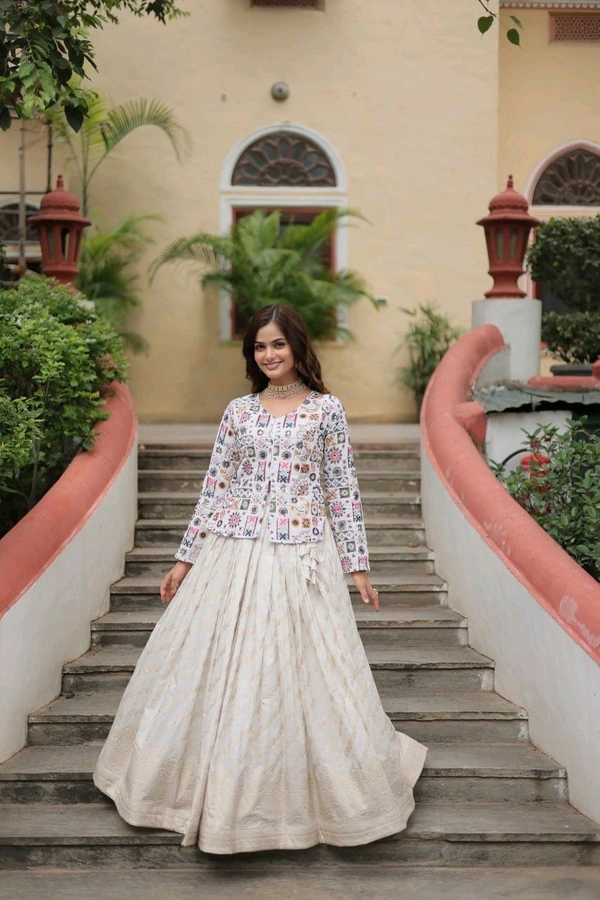 Fashion Hub Embroidered Lehenga Choli Dupatta Set | Neha Collection