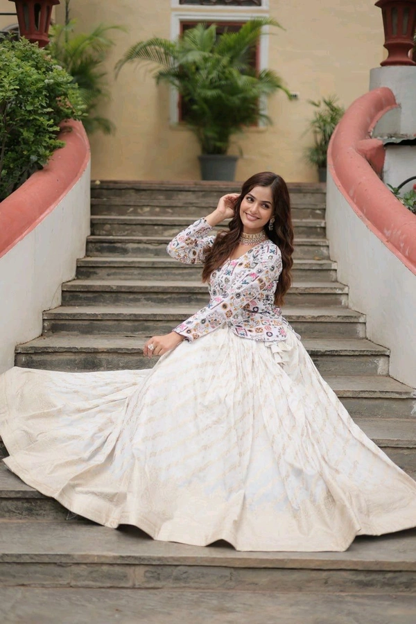 Fashion Hub Embroidered Lehenga Choli Dupatta Set | Neha Collection