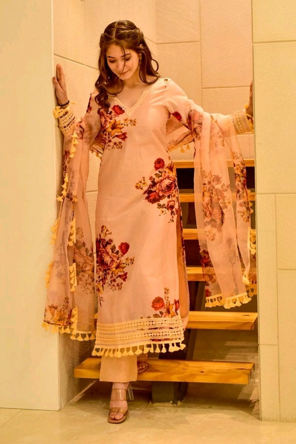 Georgette Daily Wear Salwar Kurti with Dupatta Set | Neha Collection - XXL