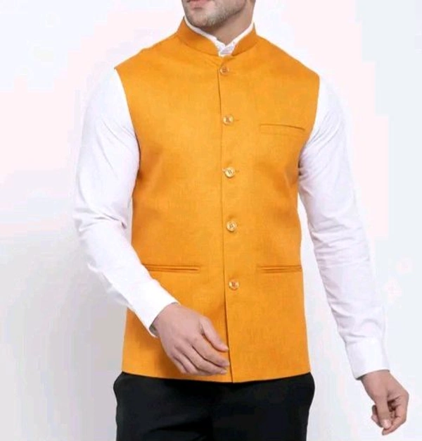 Khadi Linen Sleeveless Ethnic Jacket for Men | Neha Collection 