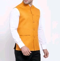 Khadi Linen Sleeveless Ethnic Jacket for Men | Neha Collection 