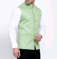 Khadi Linen Sleeveless Ethnic Jacket for Men | Neha Collection 
