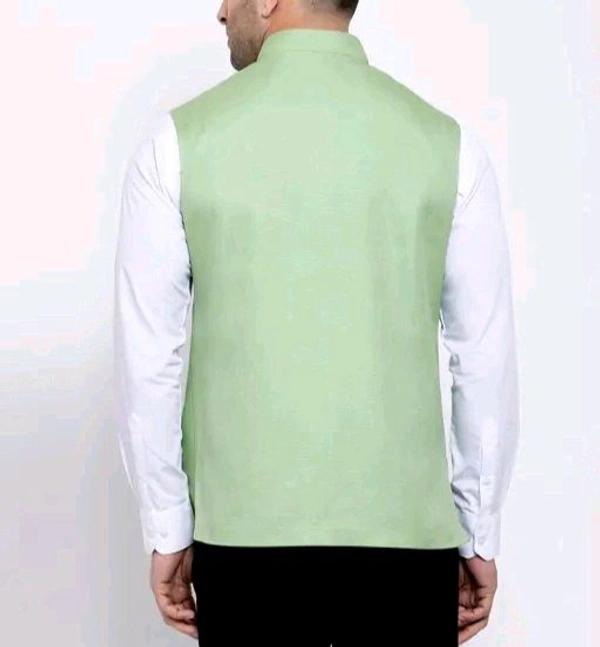 Khadi Linen Sleeveless Ethnic Jacket for Men | Neha Collection 