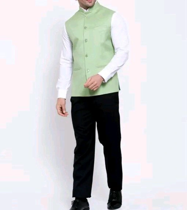 Khadi Linen Sleeveless Ethnic Jacket for Men | Neha Collection 