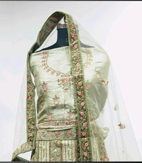 KMB Bridal Cotton Silk Lehenga Choli Dupatta set 