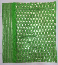 Prayosha Women's Parrot Green Embroidered Banglori Silk Lehenga Choli with Net Dupatta