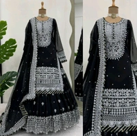 Prayosha Faux Georgette Embroidered Lehenga Set with Dupatta