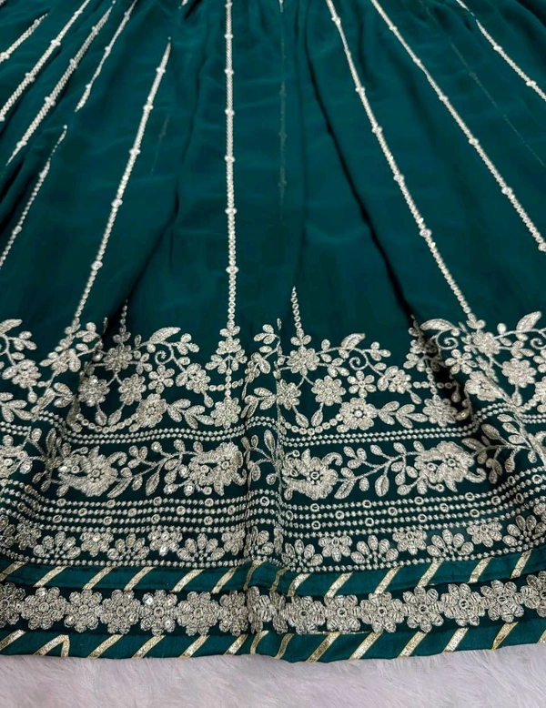 Prayosha Faux Georgette Embroidered Lehenga Choli with Dupatta - XL