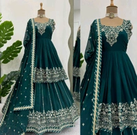 Prayosha Faux Georgette Embroidered Lehenga Choli with Dupatta - XL