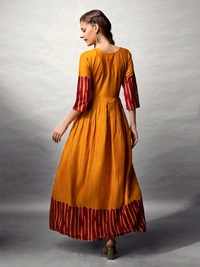 Women's Yellow Rayon Gown | Elegant and Comfortable - XL