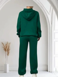 Neha Collection Energetic Woolen Hood and Lower Set For Women  - M, green