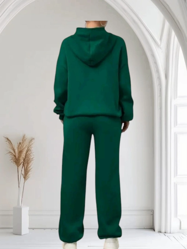 Neha Collection Energetic Woolen Hood and Lower Set For Women  - M, green