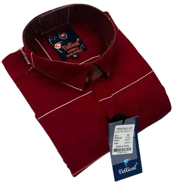 Neha Collection Men's Premium Red Checked Cotton Shirt - XL