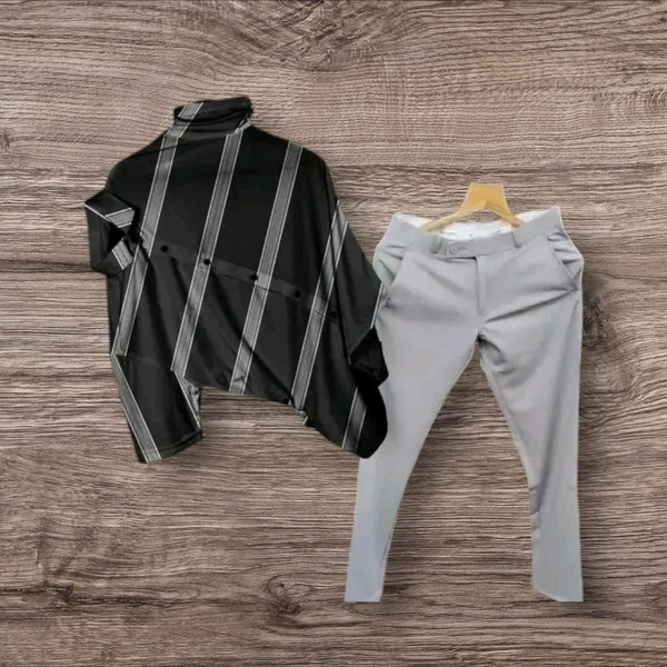 Neha Collection Men's Casual Pant Shirt combo  - S