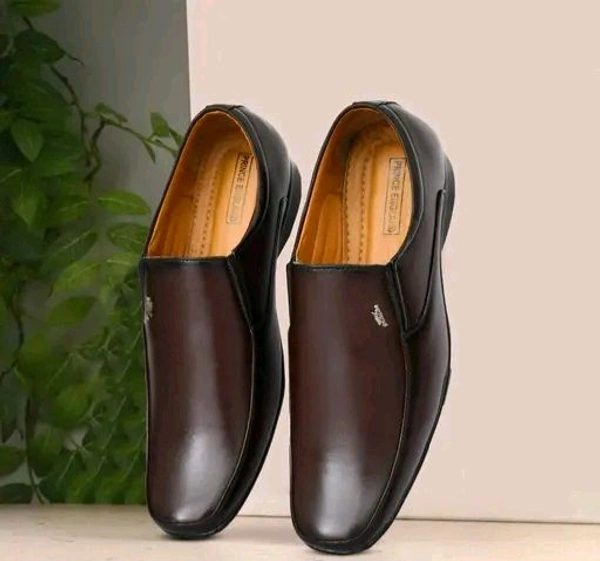 Premium Men’s Synthetic Leather Slip-On Shoes - 10
