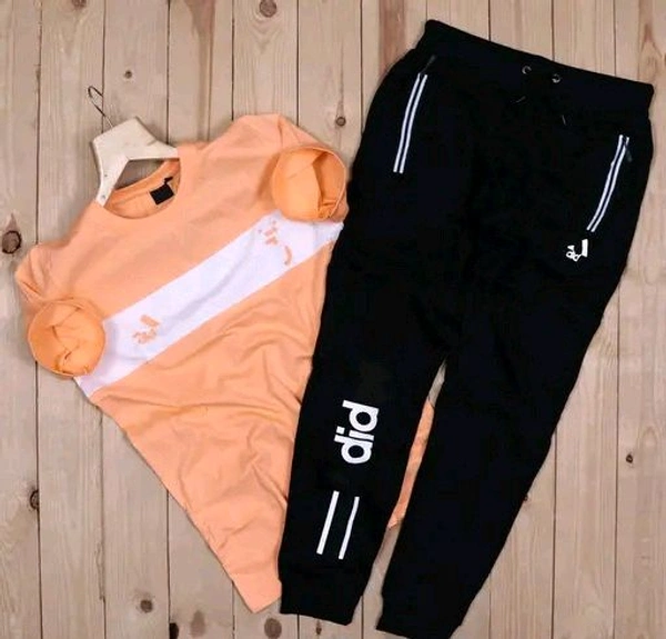 Premium Cotton T-shirt and Track Pant Combo for Men –  Printed Design - XXL