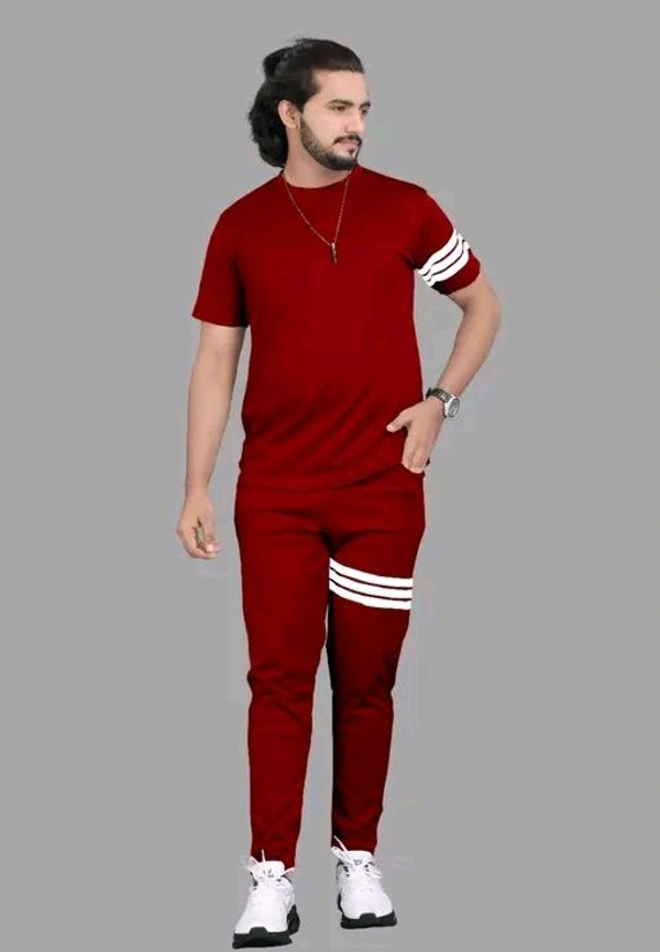 Premium Solid Men Tracksuit – Breathable & Durable Polyester Fabric - M